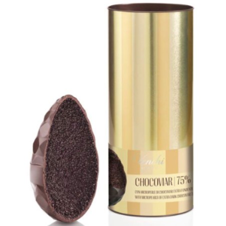 Uovo Chocoviar 75 % Cilindro Metallo Venchi 350 Gr.