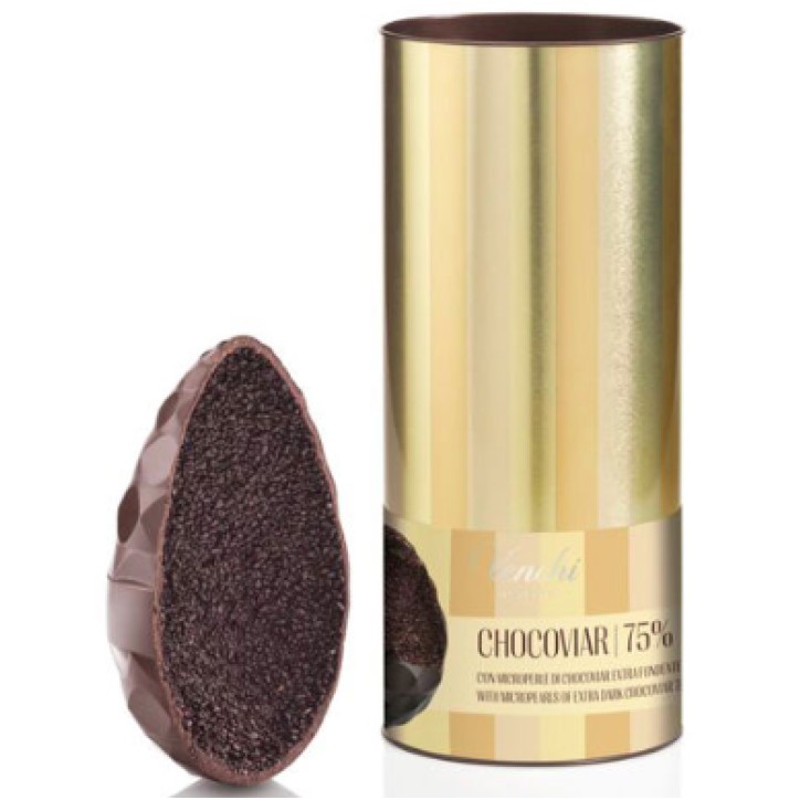 Uovo Chocoviar 75 % Cilindro Metallo Venchi 350 Gr.