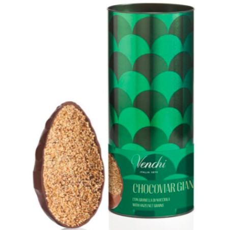Uovo Chocoviar Gianduja in Cilindro Metallo Venchi 330 Gr.