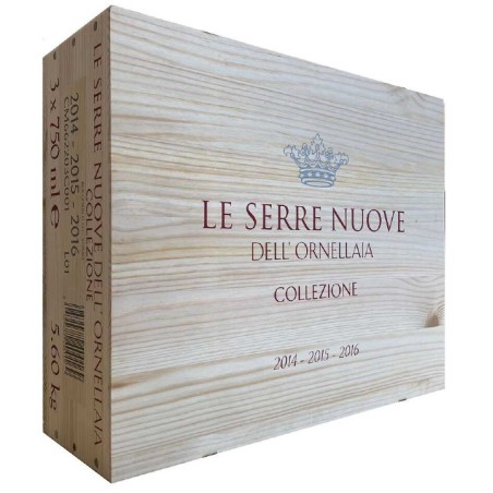 Box Legno vertivale Le serre nuove Ornellaia 2014-2015-2016 0,75 lt.