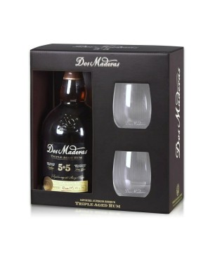 Box Rum Dos Maderas 5+5 con Bicchieri 0,70 lt.