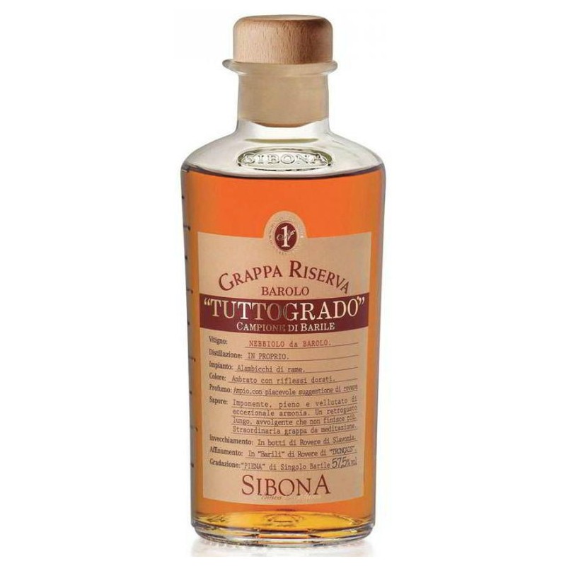 Grappa di Barolo Tuttogrado Sibona 0,5 lt.