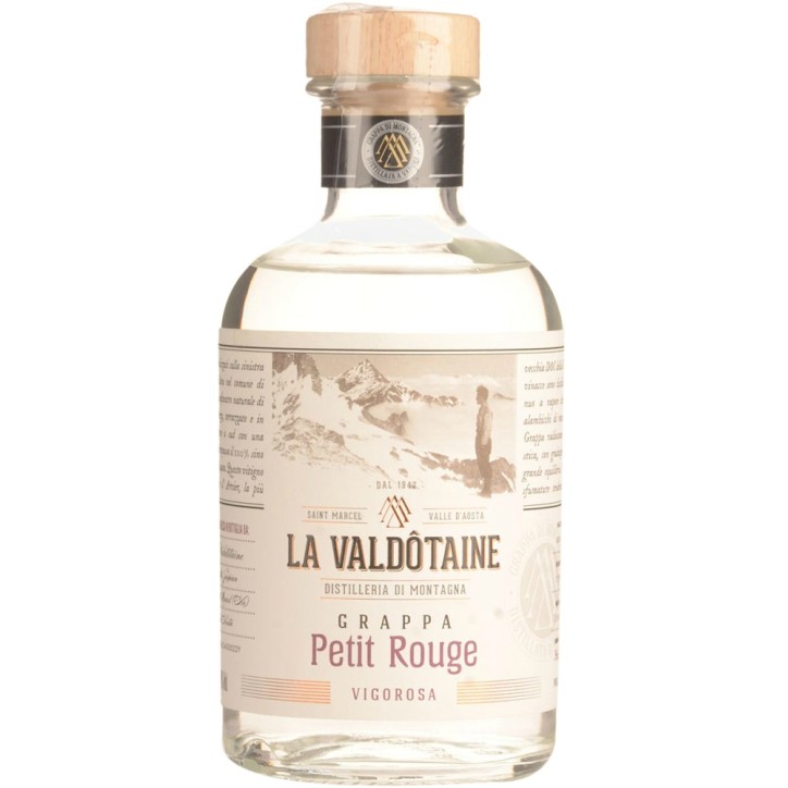 Grappa di Petit Rouge La Valdotaine 0,50 lt. Grappa di Petit Rouge La Valdotaine 0,50 lt.