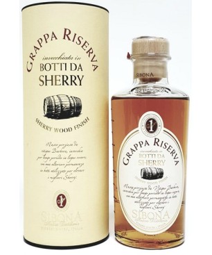 Grappa Riserva invecchiata in Botti da Sherry Sibona 0,50 lt.
