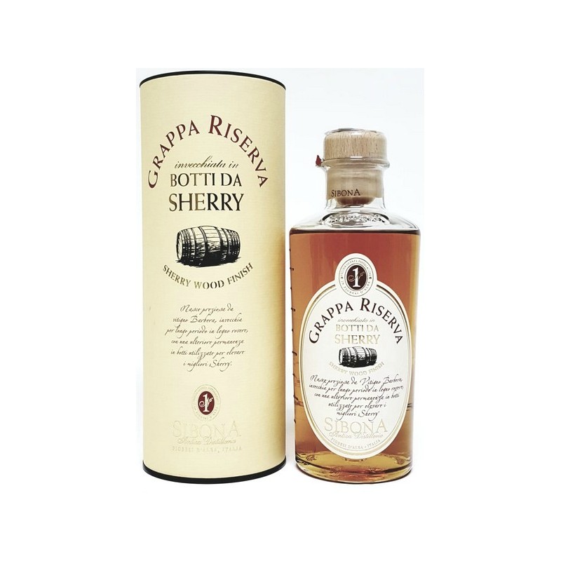 Grappa Riserva invecchiata in Botti da Sherry Sibona 0,50 lt.