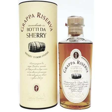 Grappa Riserva invecchiata in Botti da Sherry Sibona 0,50 lt.